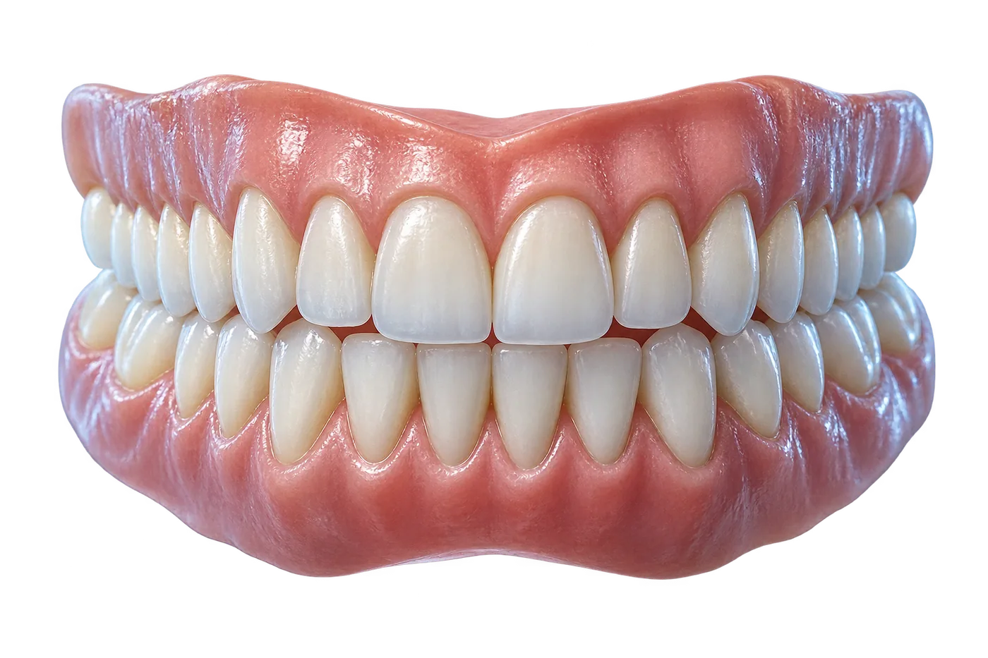 Visualização tridimensional de uma arcada dentária